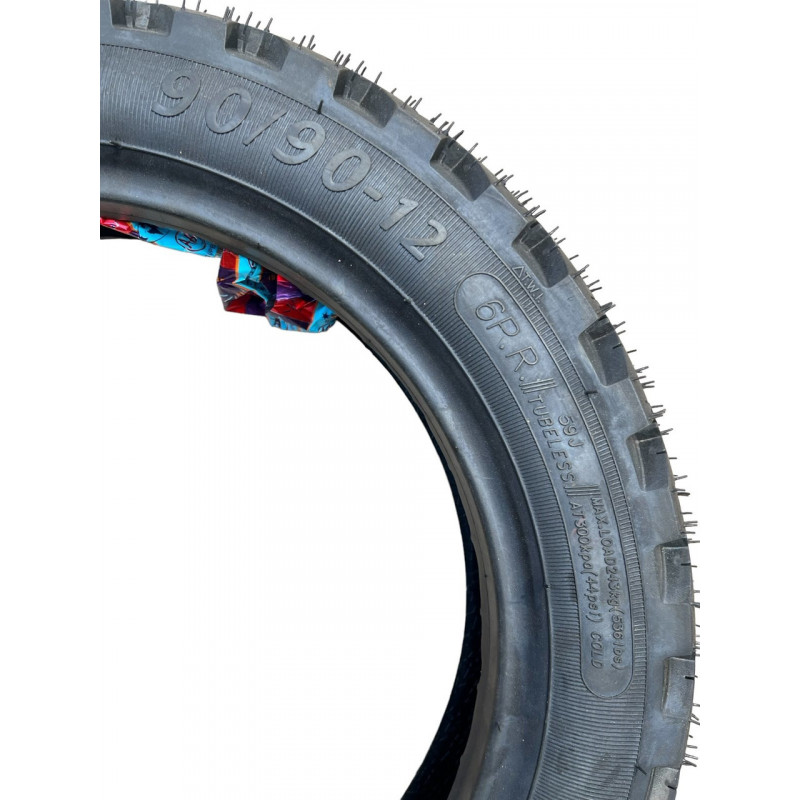 Шина 90/90-12 59J (6PR), Max Load 234кг, TUBELESS, "ВЕЗДЕХОД"