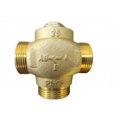 Термостатичний триходовий змішувальний клапан 55 °C (DN25 — 1`1/4РН) АНТИКОНДЕНСАЦІОННИЙ "Teplomix", "GROSS" Польща