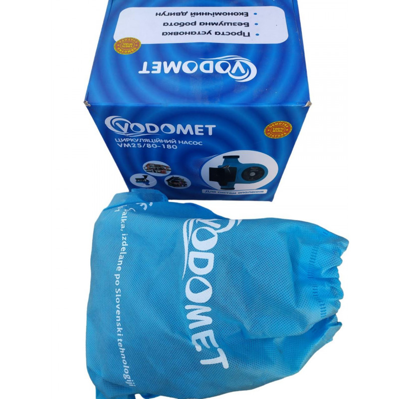 Насос циркуляційний "VODOMET" 25-80-180 з гайками, (мідна обмотка),  Словенія