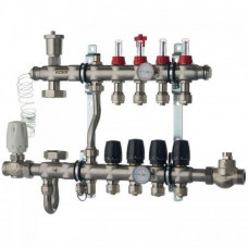 Колектор з вбудованим змішувальним вузлом в зборі на 4 контурів, нержавіюча сталь (SUS304)
