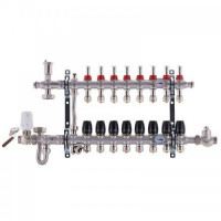 Колектор з вбудованим змішувальним вузлом в зборі на 8 контурів, нержавіюча сталь (SUS304)