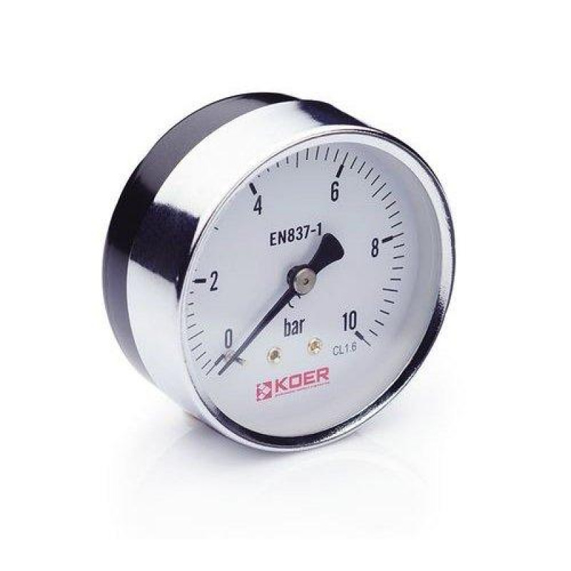 Манометр аксіальний 10 bar, D=63мм, 1/4'' "Koer"