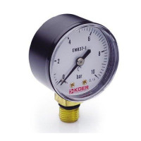 Манометр радіальний 10 bar, D=50мм, 1/4'' "Koer"