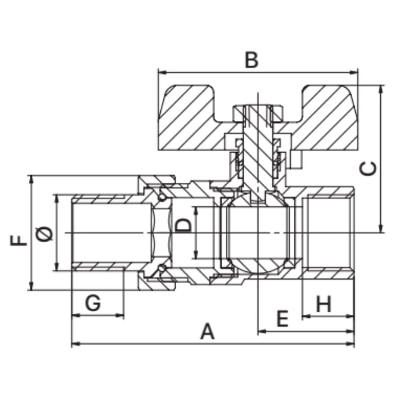 Кран з американкою 1" (310), "EUROPRODUCT"
