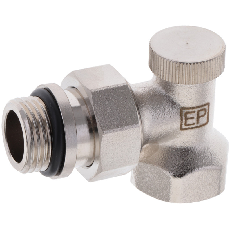 Кран балансировочный 1/2x1/2 угловой, "антипротечка" EUROPRODUCT"