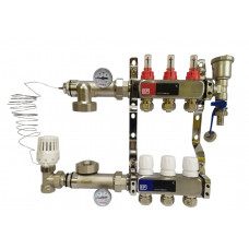 Колектор для теплої підлоги на 3 контури в зборі «Europroduct» НЕРЖАВІЙКА