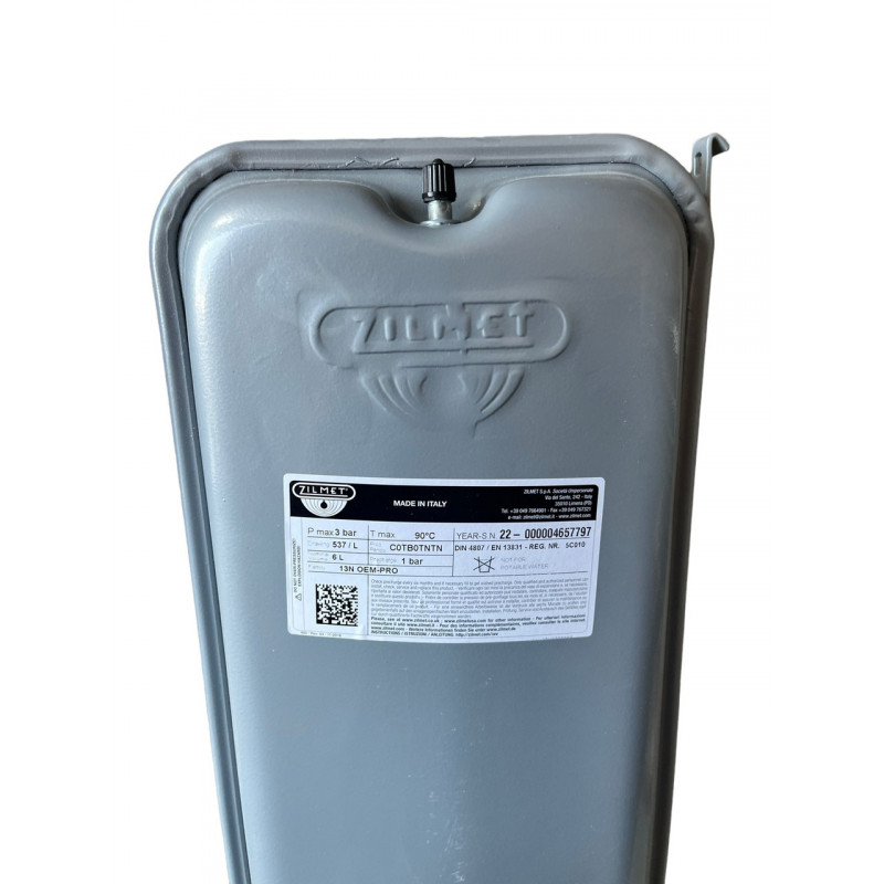 Бак розширювальний 6 літрів, з кріпленням, плоский, (3/8), "Zilmet" Італія