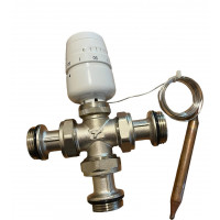 Термостатичний триходовий розділовий клапан (DN25) + Термоголовка (20-60°С) "Europroduct" Чехія