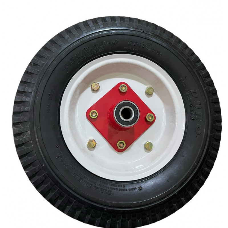 Колесо 4.00-8 зі ступецєю, "Шосейка" (4PR), Max Load 270kg.