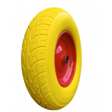 Колесо на тачку пінополіуретанове 4.00-8/16 мм (4.80/4.00-8) діаметром 390 мм