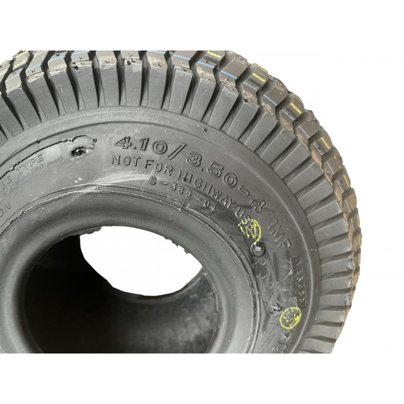 Покришка 4.10/3.50-4 (60% каучуку) для садово-будівельної тачки, дитячий квадроцикл "Deli Tire" Індонезія