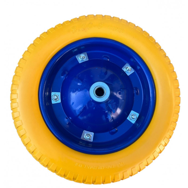 Колесо на тачку пінополіуретанове 3.00-8/16 мм (13х3) діаметром 350 мм