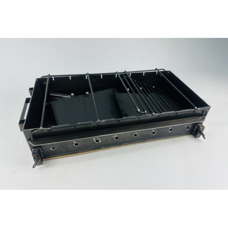 Стаціонарний мангал 3 мм, зі зйомними ніжками і двома боковими столиками