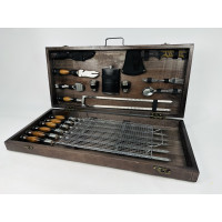 Подарунковий набір для пікніка ПРЕМІУМ, ручної роботи (шампура і аксесуари)