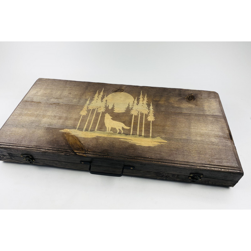 Подарунковий набір для пікніка ПРЕМІУМ, ручної роботи (шампура і аксесуари)