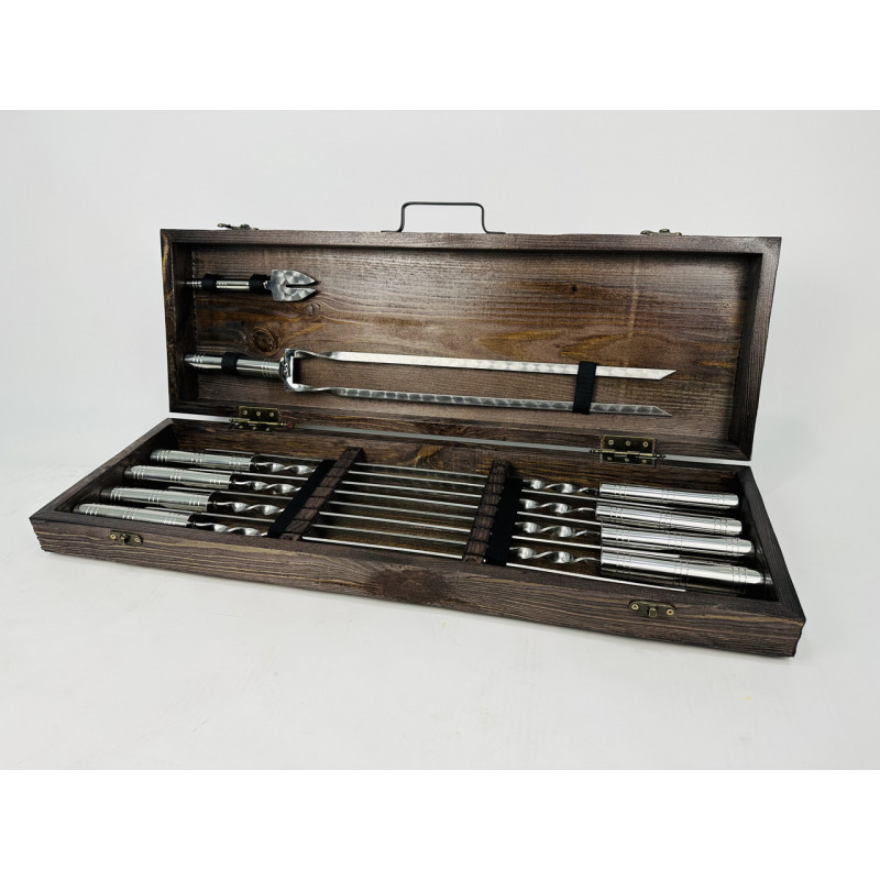 Набір шампурів в кейсі СРІБЛО