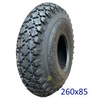 Покрышка 3.00-4 (260х85) (60% каучука) для садово-строительной тачки, тележки, детский квадроцикл "Deli Tire" Индонезия