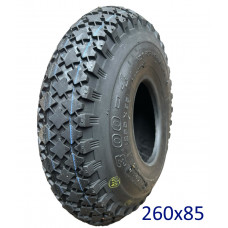 Покришка 3.00-4 (260х85) (60% каучуку) для садово-будівельної тачки, візки, дитячий квадроцикл "Deli Tire" Індонезія