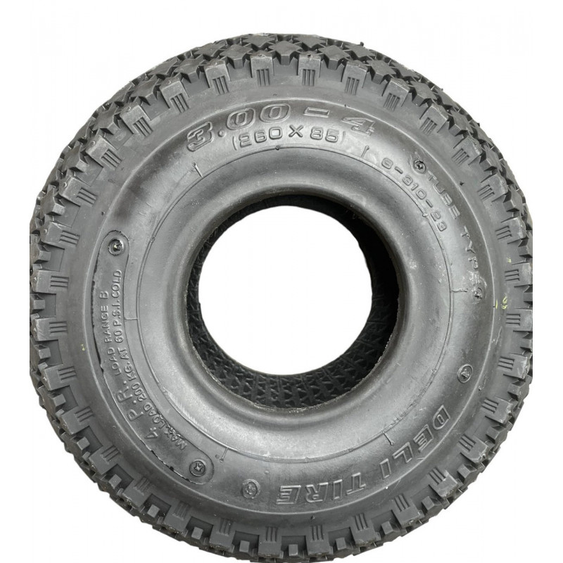 Покришка 3.00-4 (260х85) (60% каучуку) для садово-будівельної тачки, візки, дитячий квадроцикл "Deli Tire" Індонезія