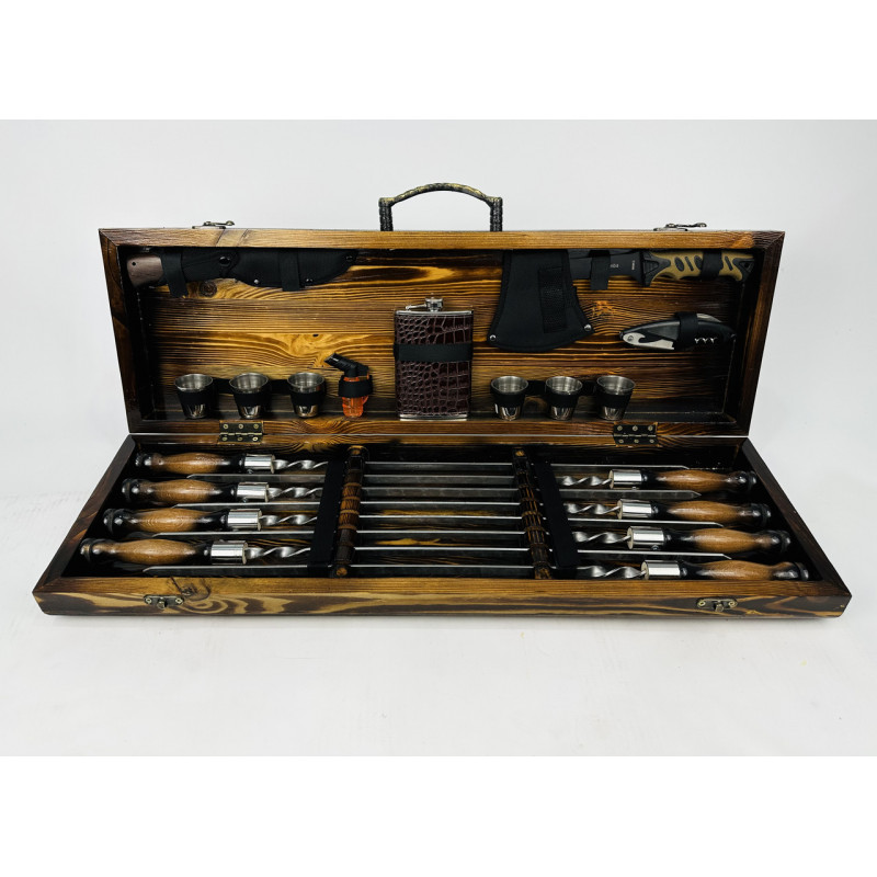 Набір шампурів у кейсі ОХОТНИК LUX