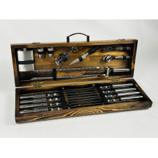 Набір шампурів в кейсі СТАЛЬНИЙ