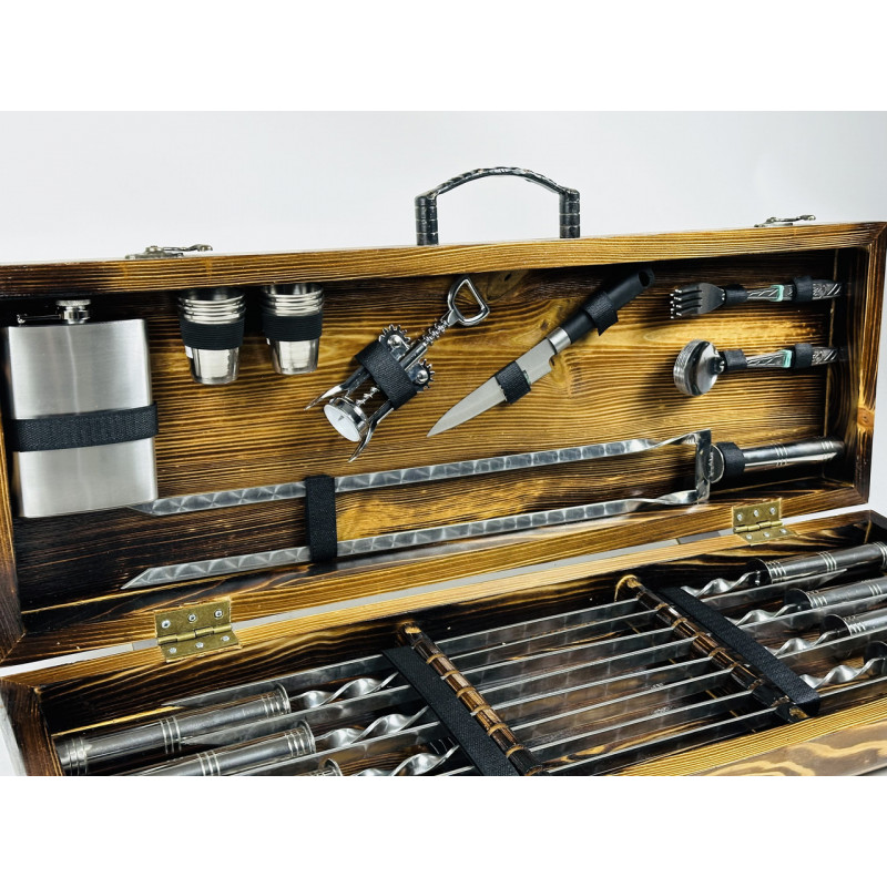 Набір шампурів в кейсі СТАЛЬНИЙ