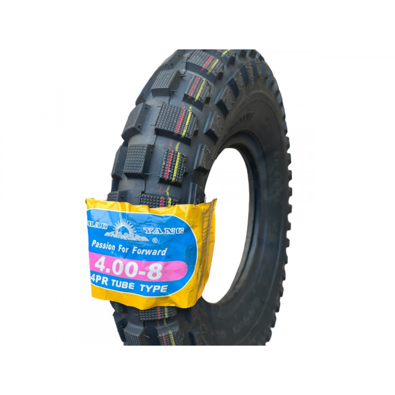 Покришка 4.00-8 55J, камерна (ТТ), 4PR, MAX LOAD 218кг, "Chao Yang" Шиповка