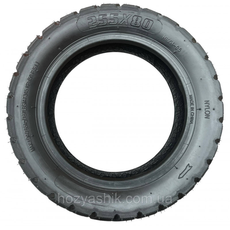 Шина 255x80 (80/65-6, 10х3.0-6) Off-Road Tubeless — позашляхова покришка для Kugoo M4 Pro, Zero 10X, Dualtron