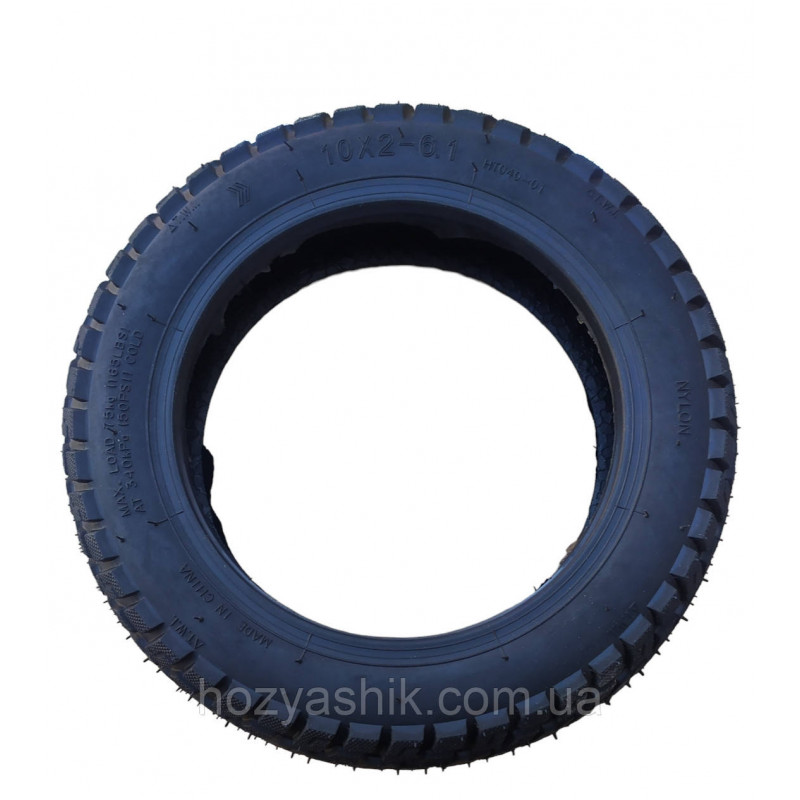Покришка 10х2-6.1 (50/75-6.1) безкамерна на елктротранспорт з диском 6.1'