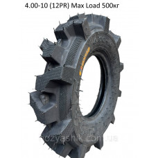 Покришка для мотоблока 4.00-10 (12PR) "Ялинка" — надміцна (Max Load 500 кг) протектор 30 мм,