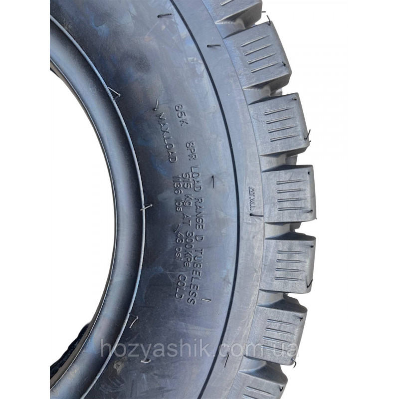 Шина 5.00-12 85K 8PR TL безкамерна, посилена, 70% каучуку (на мотоблок / мінітрактор)