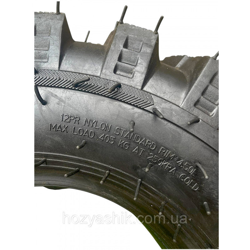Шина з камерою 6.00-12 (12PR) на мотоблок, мінітрактор, Max.Load 405 кг, 48 шипів