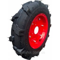 Колесо в сборе 4.00-10 усиленная шина (8PR) для мотоблоков и мини-тракторов
