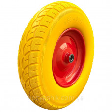 Колесо на тачку пінополіуретанове 4.00-8/16 мм (4.80/4.00-8) діаметром 390 мм
