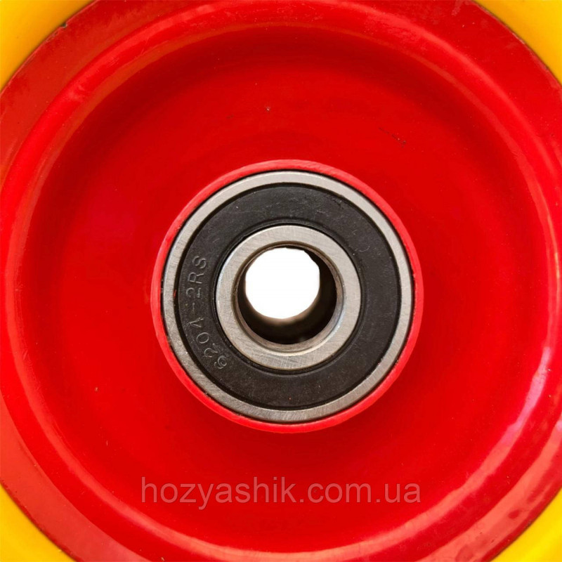 Колесо на тачку 3.50-4 (4.10/3.50/4) пінополіуретанове, діаметром 250 мм, під вісь Ø20мм