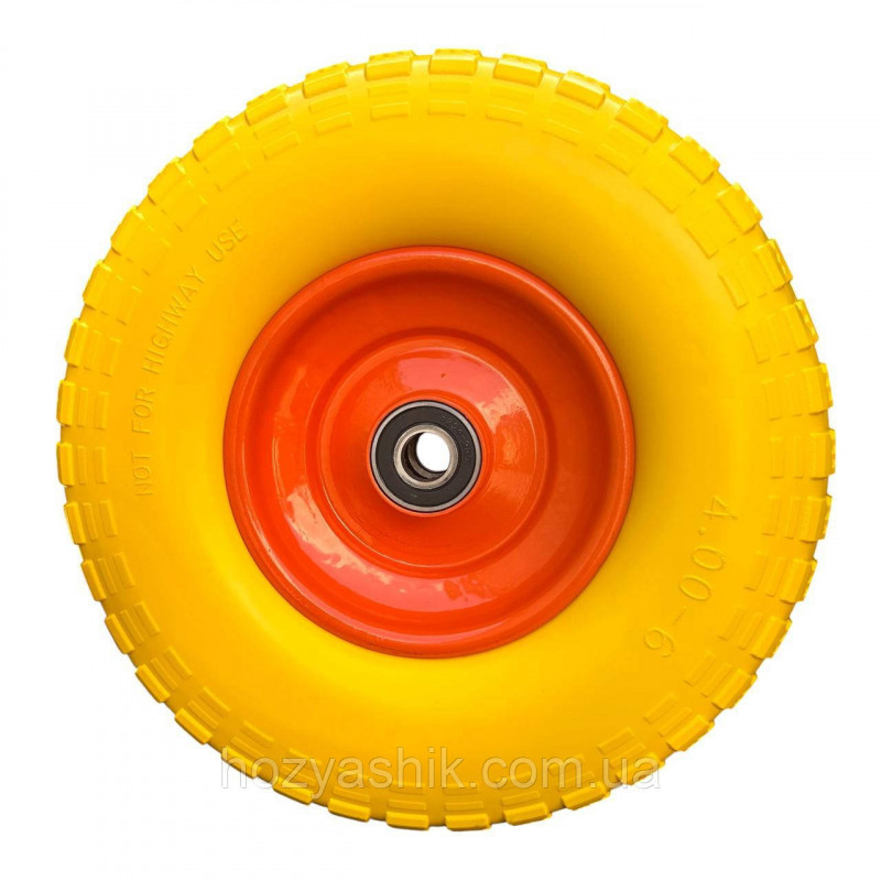 Колесо на тачку пінополіуретанове 4.00-6/20 мм діаметром 320 мм