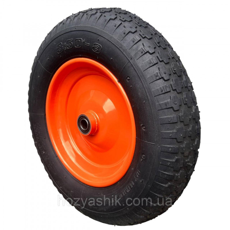 Колесо на тачку діаметром 360 мм, модель 3.50-8/16, пневматичне