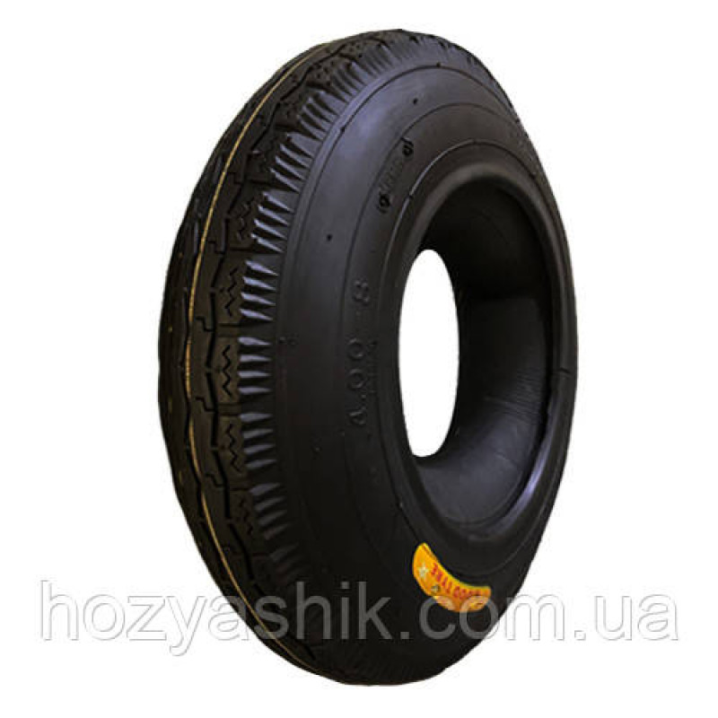 Покришка з камерою 4.00-8 GOODTYRE (6PR) — Посилена гума для тачок та причепів (БЕЗ ДИСКУ)