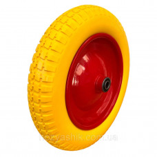Колесо на тачку пінополіуретанове 3.00-8/16 мм (13х3) діаметром 330 мм
