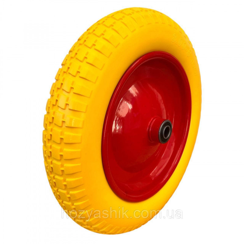 Колесо на тачку пінополіуретанове 3.00-8/16 мм (13х3) діаметром 330 мм