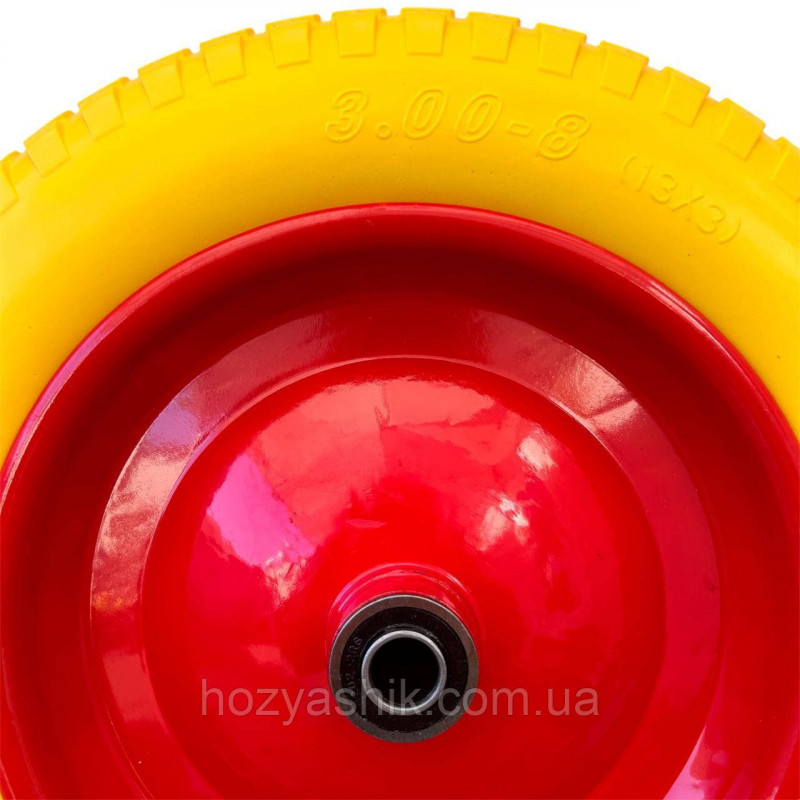 Колесо на тачку пінополіуретанове 3.00-8/16 мм (13х3) діаметром 330 мм