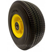 Колесо для тачки 4.10/3.50-4 пінополіуретанове 260х80 мм, вісь 20 мм, підшипники 6204