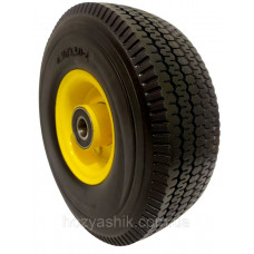 Колесо для тачки 4.10/3.50-4 пінополіуретанове 260х80 мм, вісь 20 мм, підшипники 6204