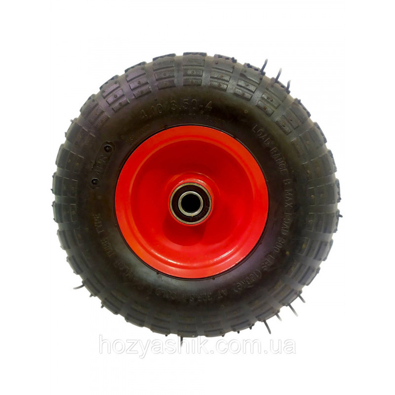 Колесо для тачки надувне 3.50-4 (4.10/3.50-4), 260х80 мм, під вісь 20 мм