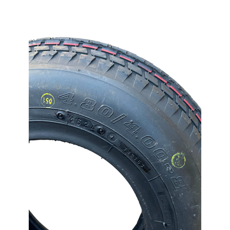 Покрышка с камерой 4.00-8 (4.80/4.00-8) на тачке 4PR усилена Deli Tire
