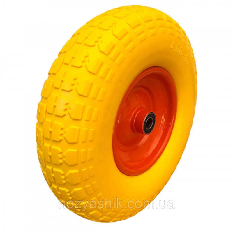 Колесо на тачку пінополіуретанове 4.00-6/16 мм діаметром 320 мм