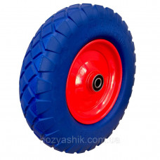 Колесо на тачку пінополіуретанове 4.00-8/16 мм (4.80/4.00-8) діаметром 390 мм