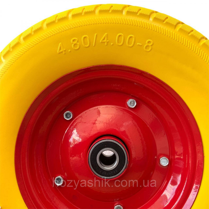 Колесо пінополіуретанове 4.80/4.00-8 (вісь 20 мм) діаметр 390мм