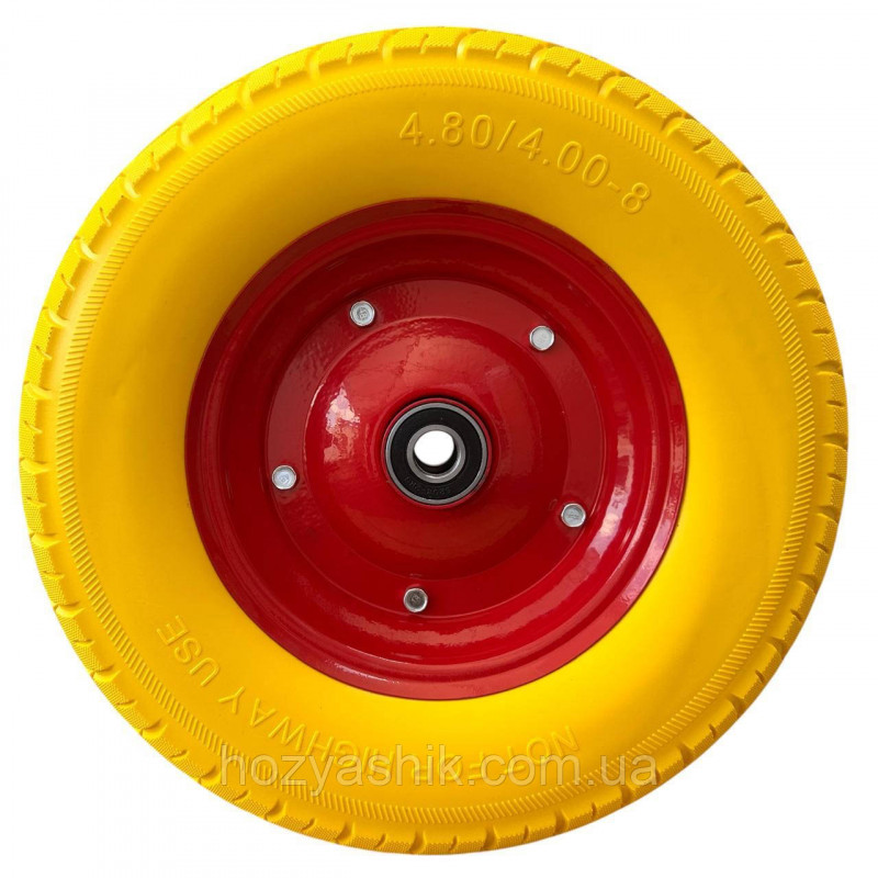 Колесо пінополіуретанове 4.80/4.00-8 (вісь 20 мм) діаметр 390мм
