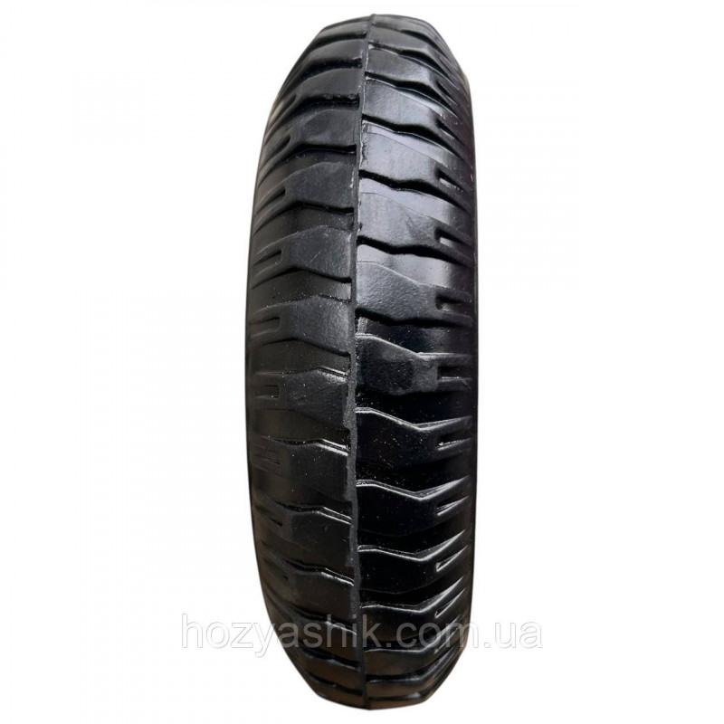 Колесо 2.50-4 для тачки та візка (200×50 мм) чорна гума, навантаження до 235 кг